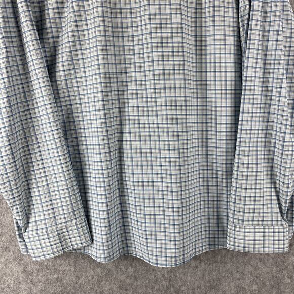 Simms Fishing Shirt Mens XXL 2XL Plaid Button Up Pockets Nylon Outdoor Logo - Picture 13 of 16